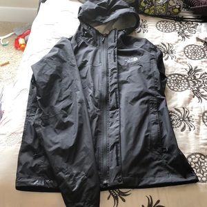 Black rain jacket